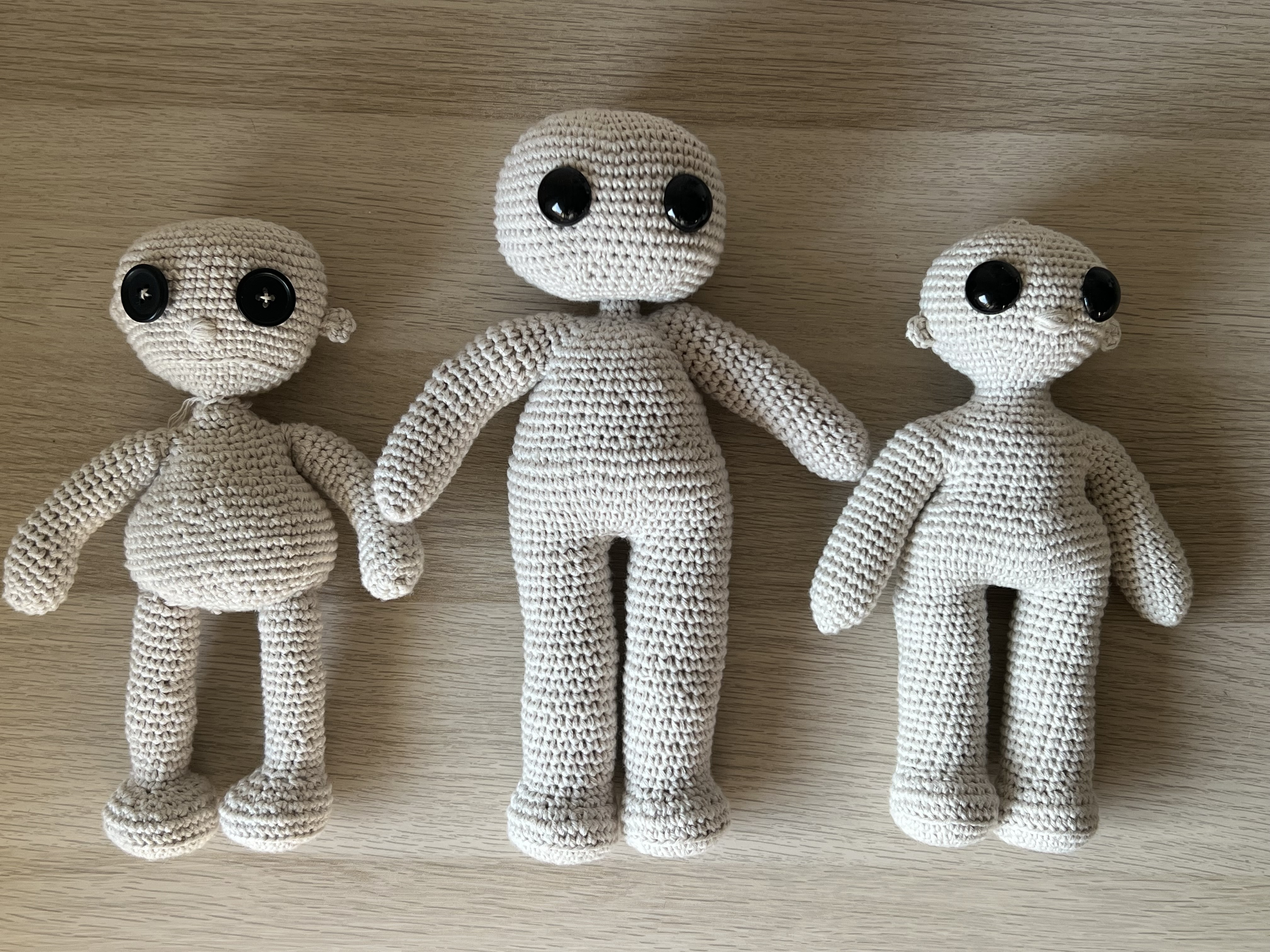 Versiones crochet primera segunda y tercera
