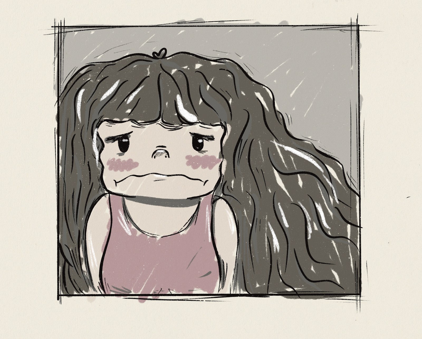 Character — rainy mood